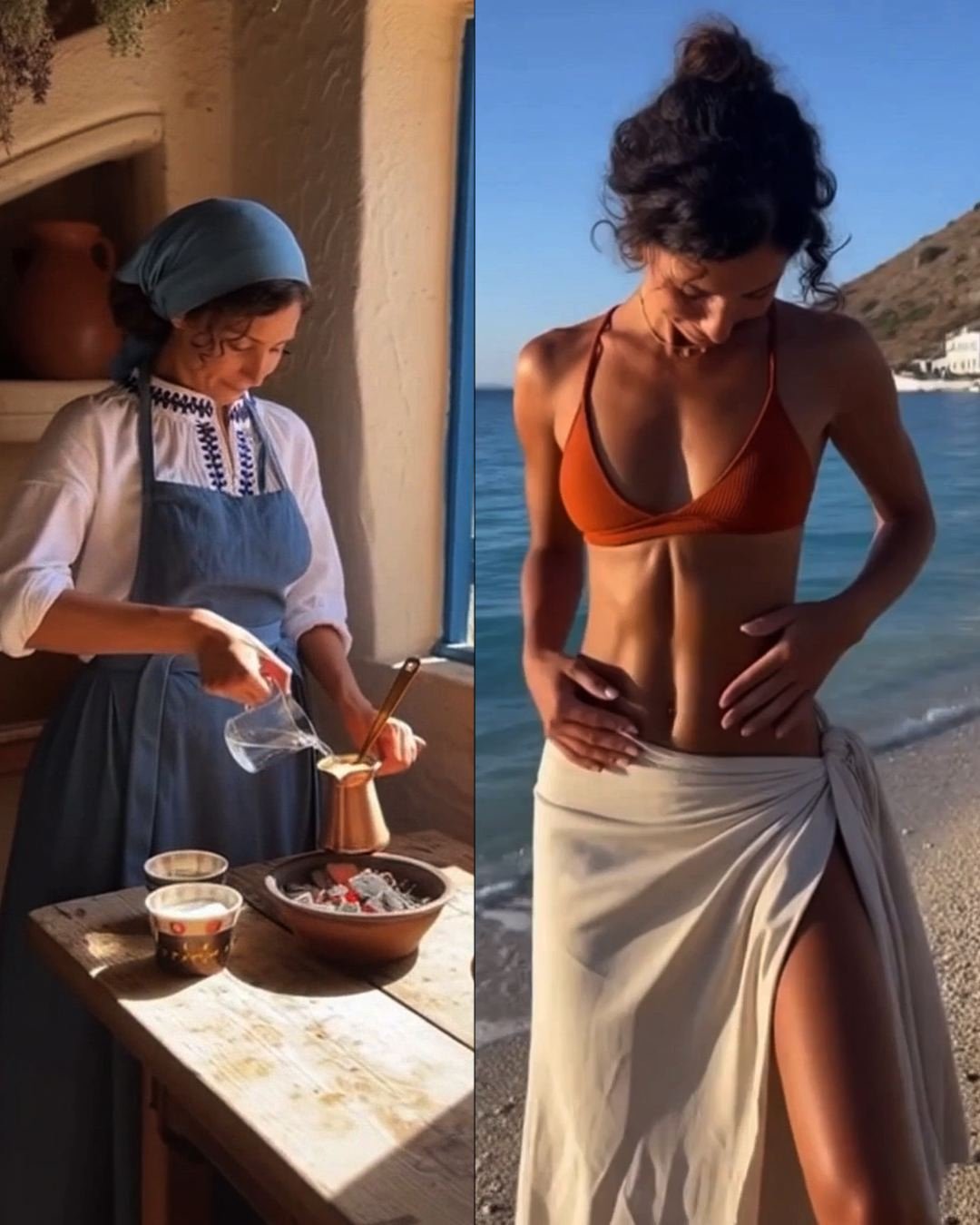 Active woman at the beach