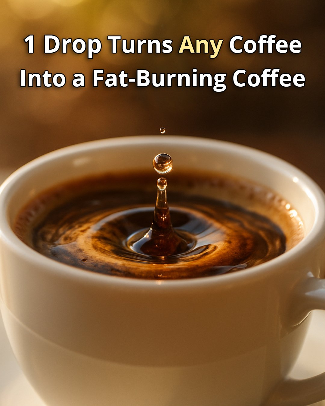Coffee drop turning coffee into a fat-burning coffee